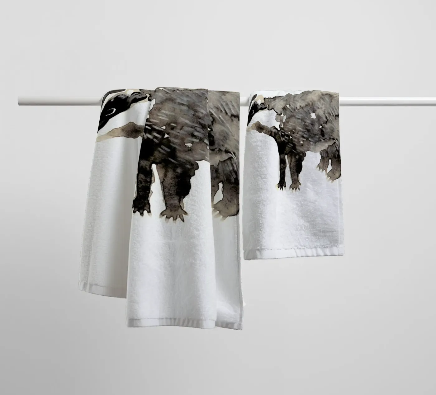 Badger badhanddoek van Farina Kuklinski