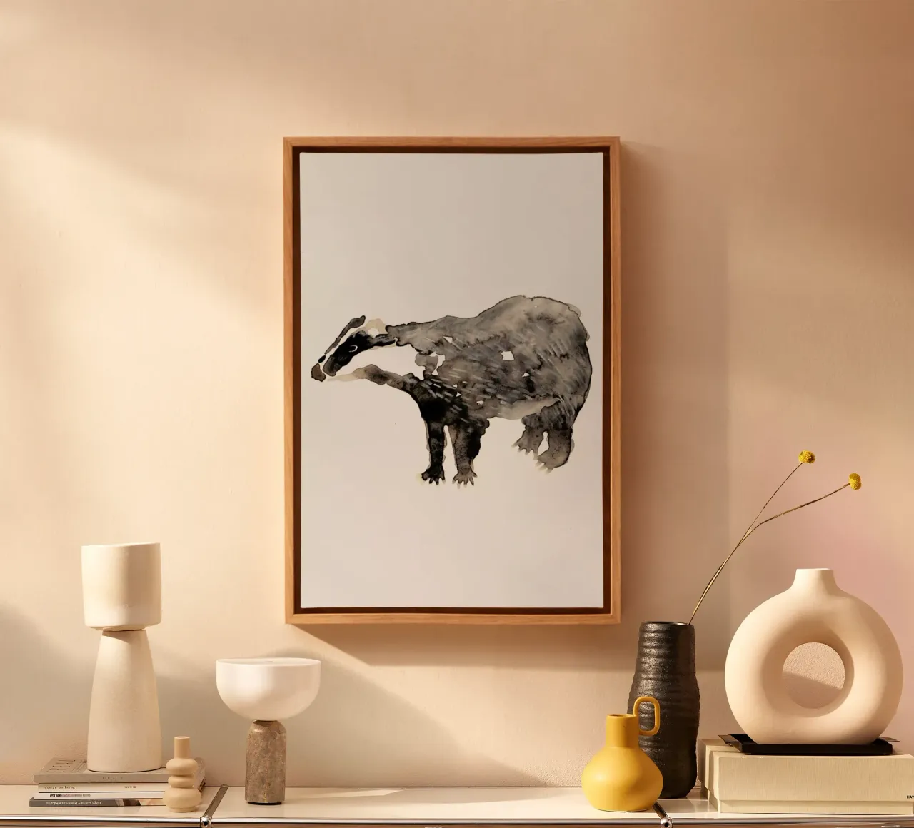 Badger tela con Cornice a cassetta da Farina Kuklinski