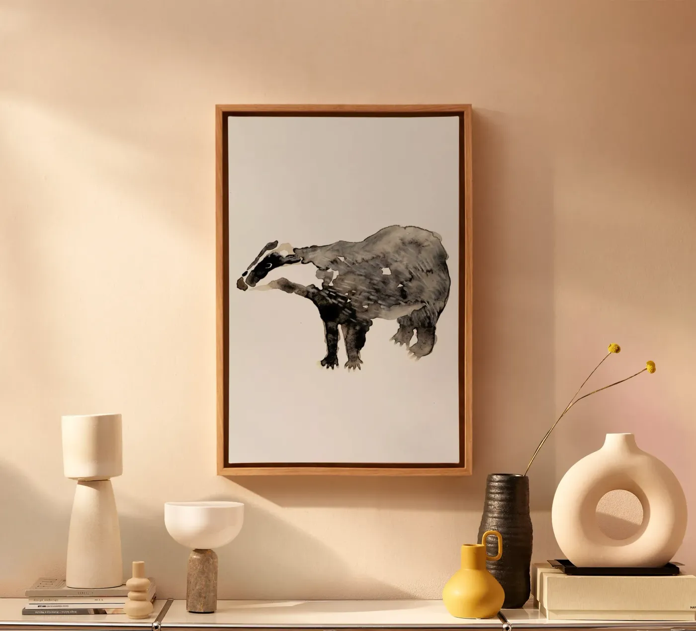 Badger canvas by Farina Kuklinski