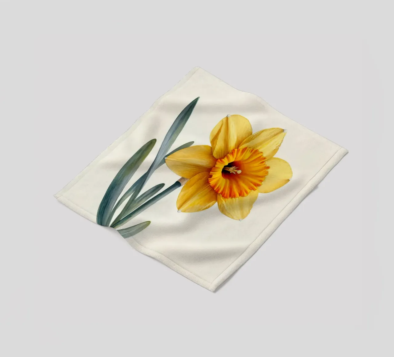 Daffodil Flower 2 fleece blanket by Bold Blooms
