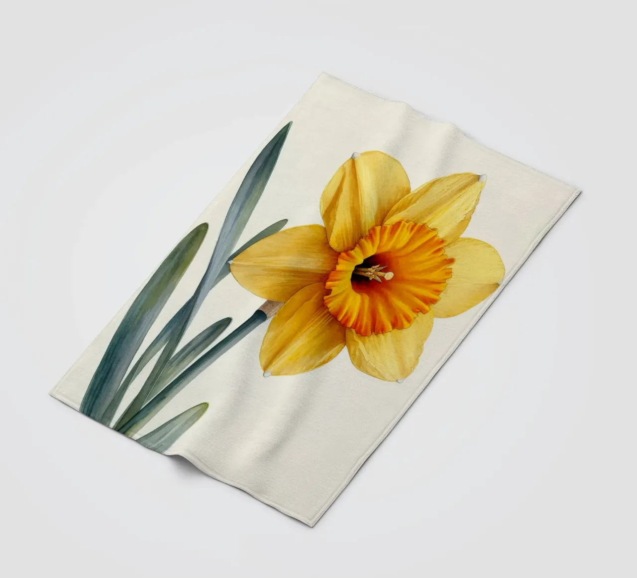Daffodil Flower 2 fleece blanket by Bold Blooms