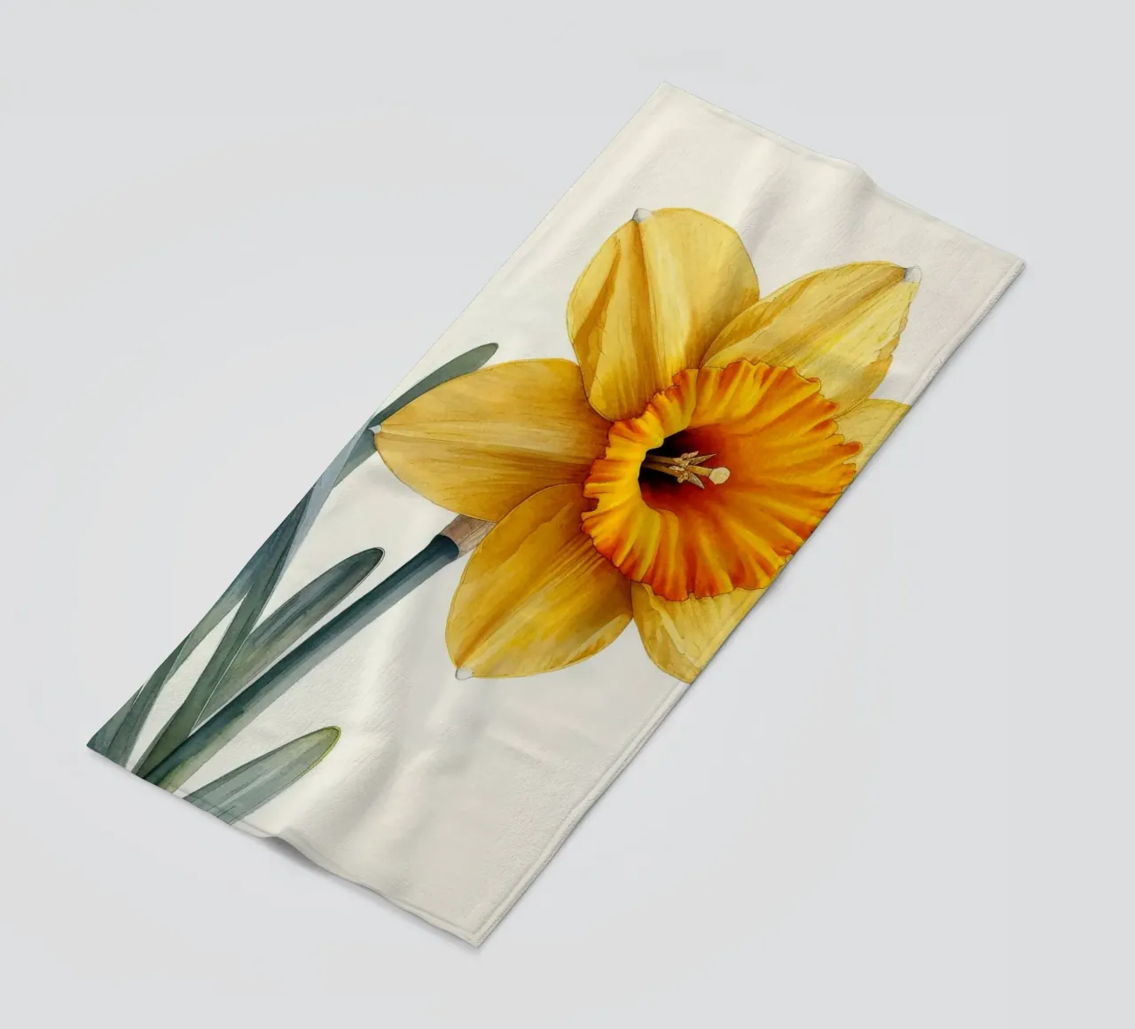 Fiore di narciso 2 telo mare da Bold Blooms