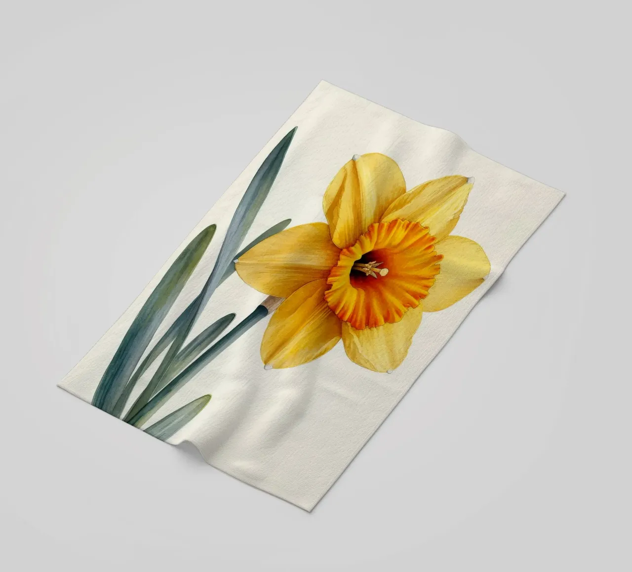 Fiore di narciso 2 telo mare da Bold Blooms