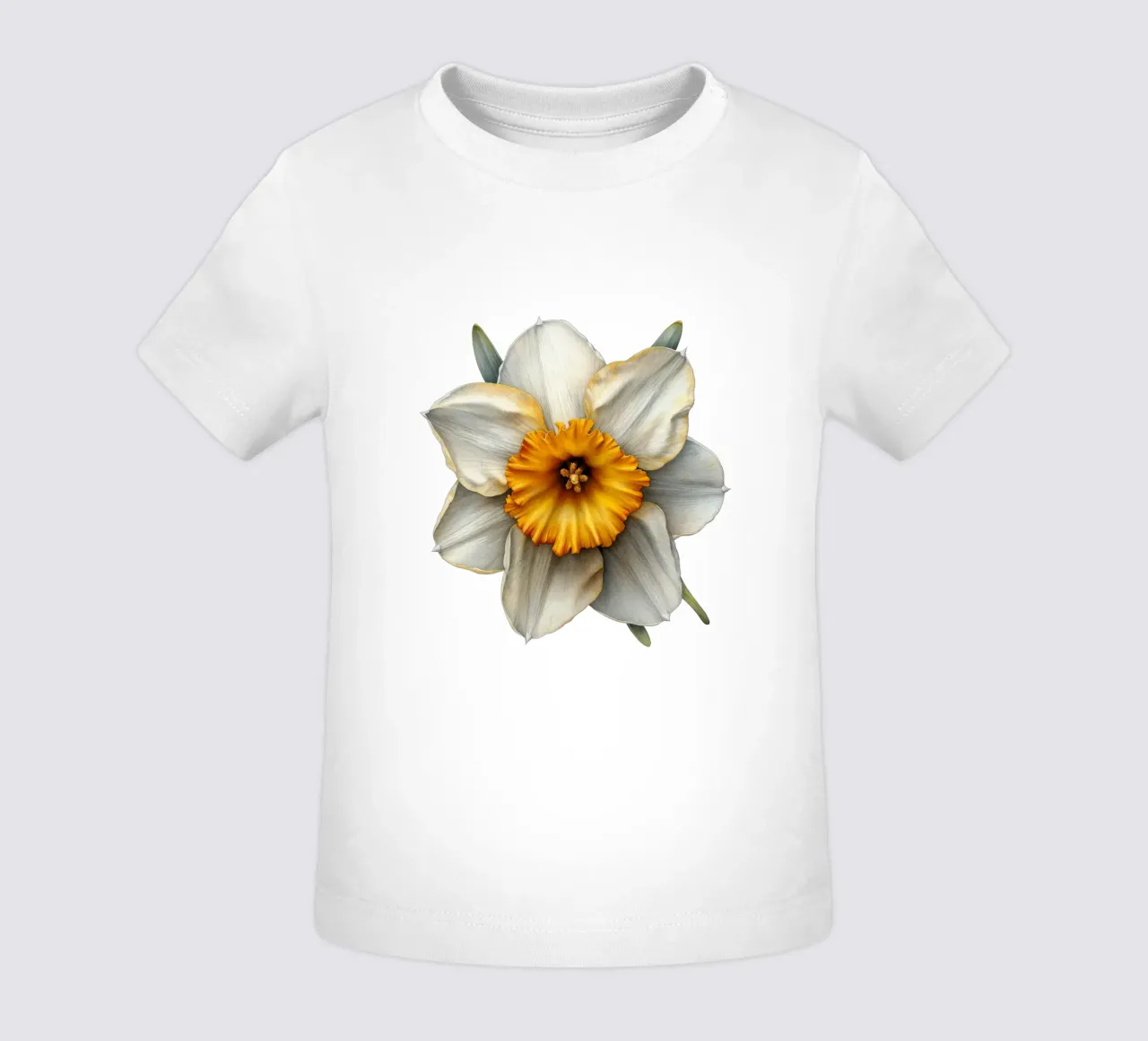 Daffodil Flower 3 baby t-shirt by Bold Blooms