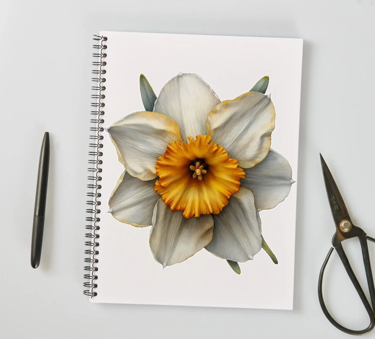 Daffodil Flower 3 spiral notebook by Bold Blooms