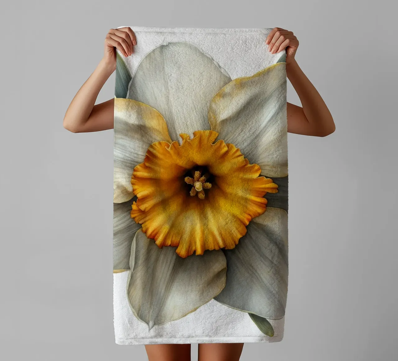 Daffodil Flower 3 towel by Bold Blooms