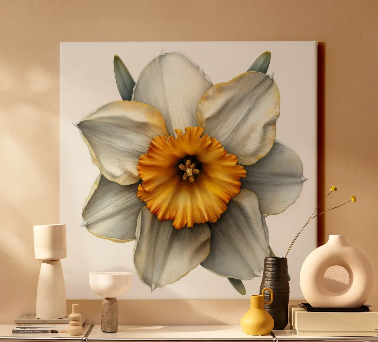 Daffodil Flower 3 canvas by Bold Blooms