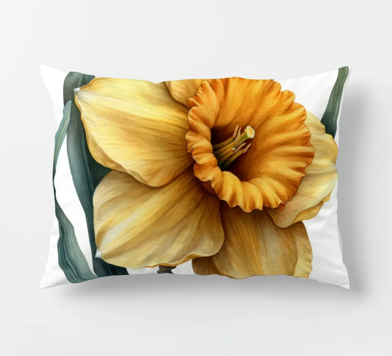 Daffodil Flower 4 decorative cushion by Bold Blooms