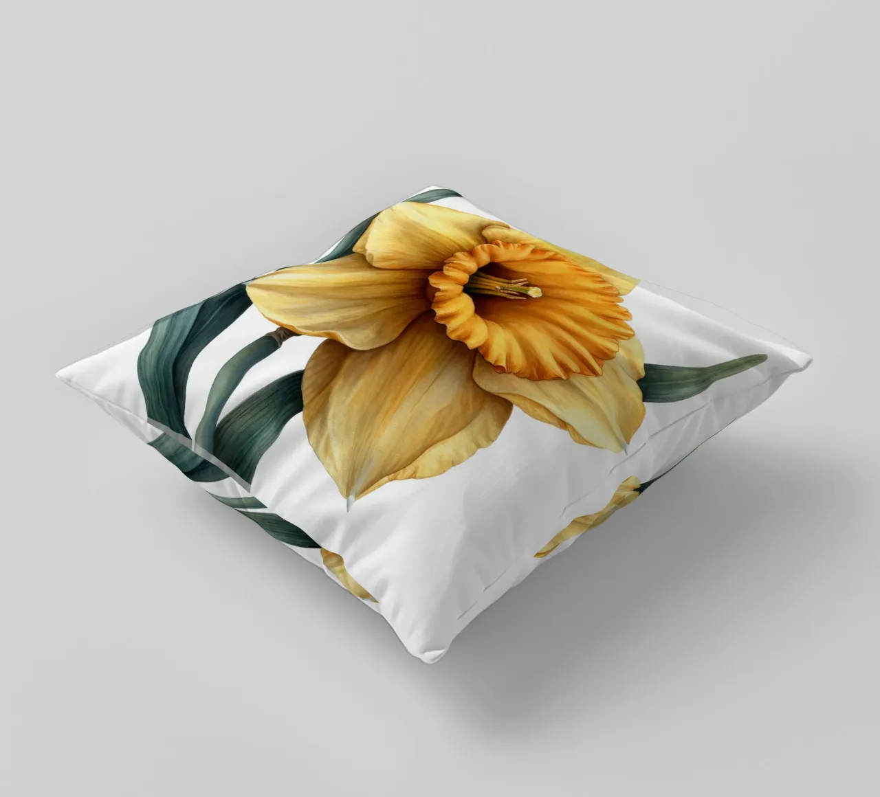Daffodil Flower 4 decorative cushion by Bold Blooms