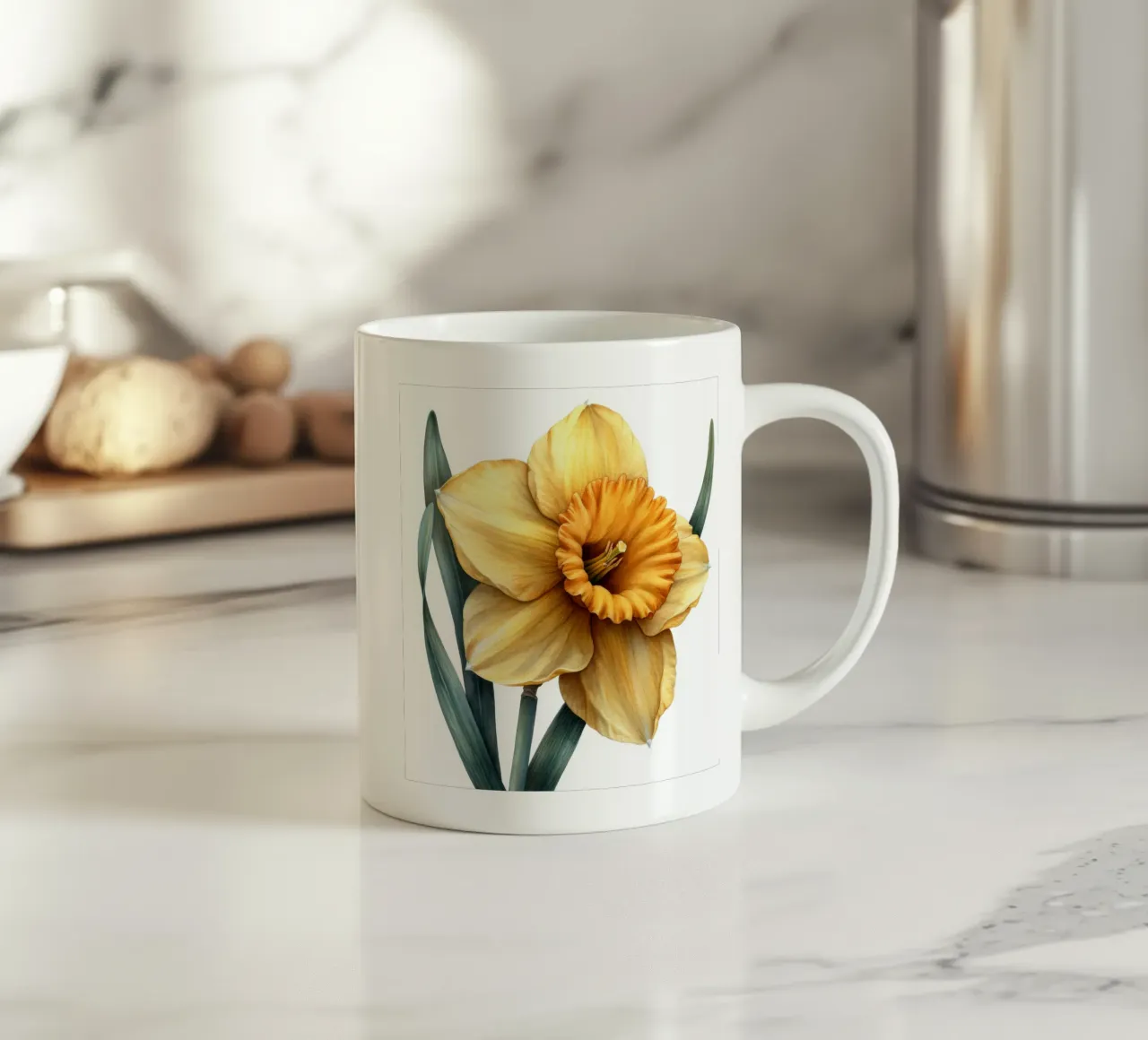 Fiore di narciso 4 tazza in ceramica da Bold Blooms