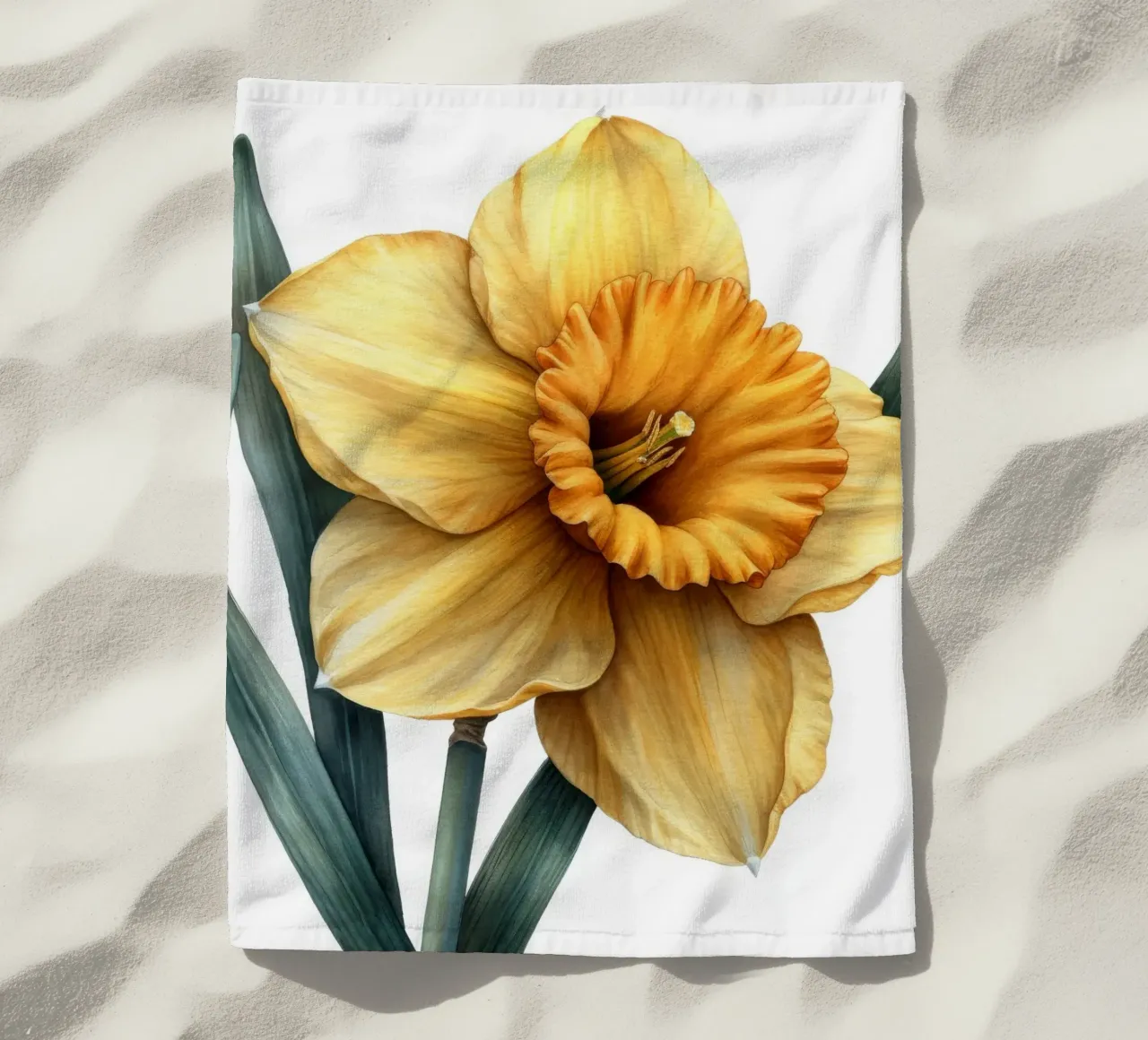 Fiore di narciso 4 telo mare da Bold Blooms