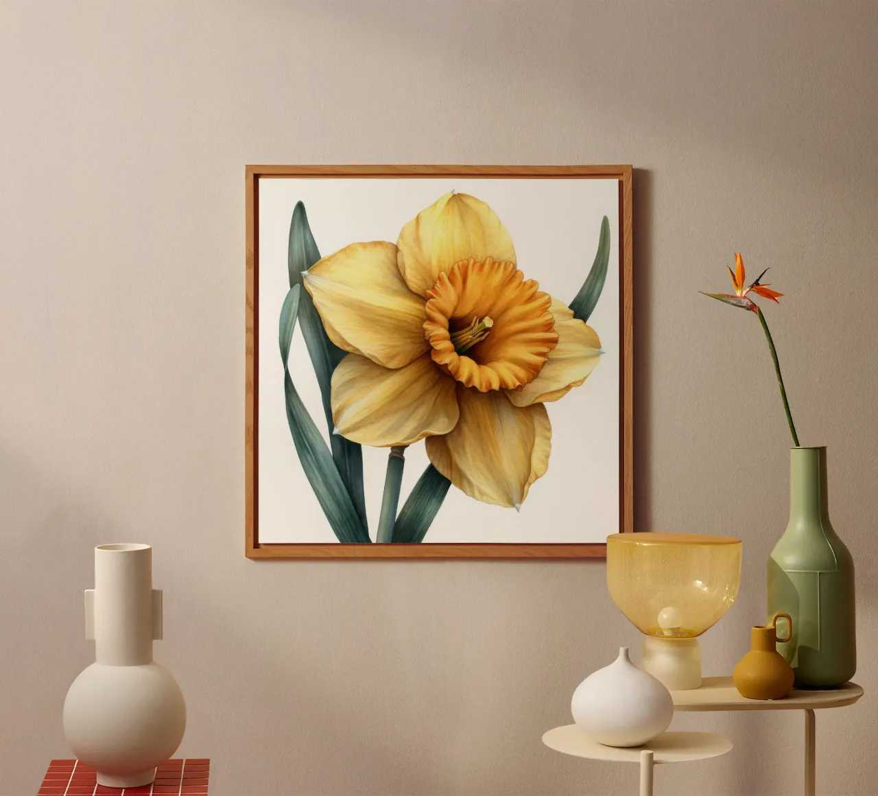 Narcisbloem 4 forex-plaat van Bold Blooms