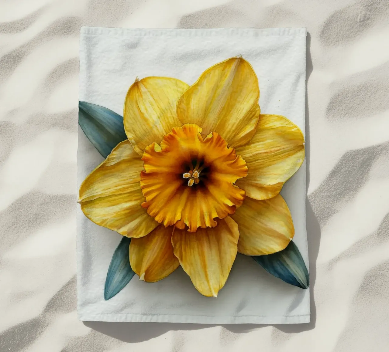 Fiore di narciso 1 telo mare da Bold Blooms