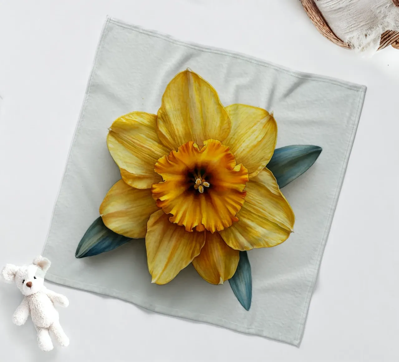 Fiore di narciso 1 coperta in pile da Bold Blooms