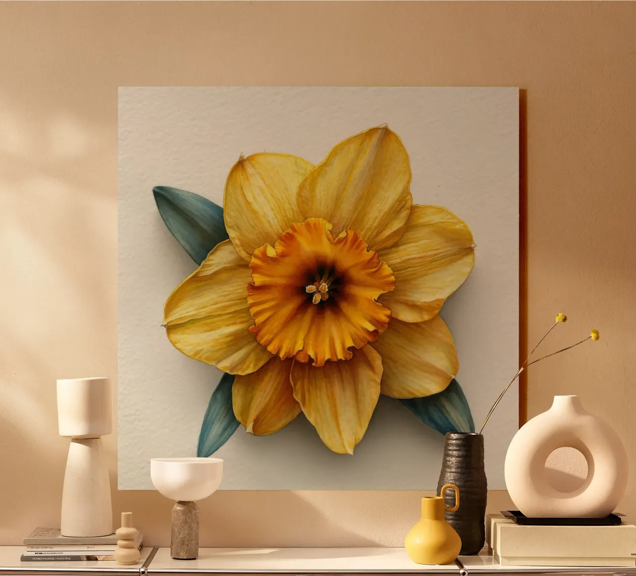 Fiore di narciso 1 alluminio dibond da Bold Blooms