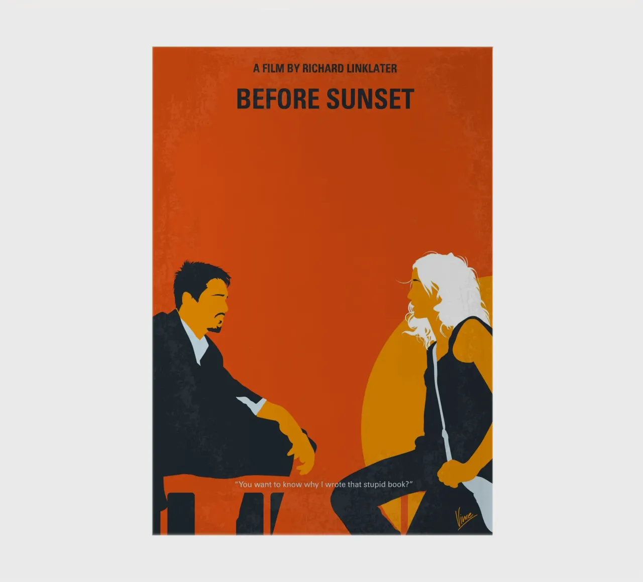 No1012 My Before Sunset minimal movie poster notebook by Chungkong