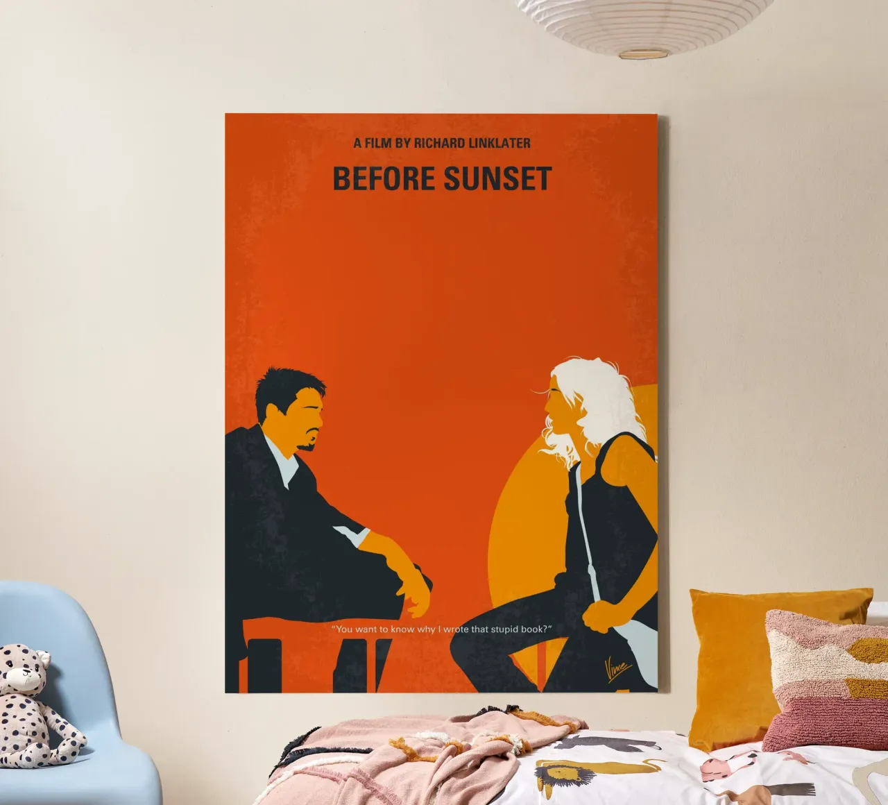No1012 My Before Sunset minimal movie poster tela da Chungkong