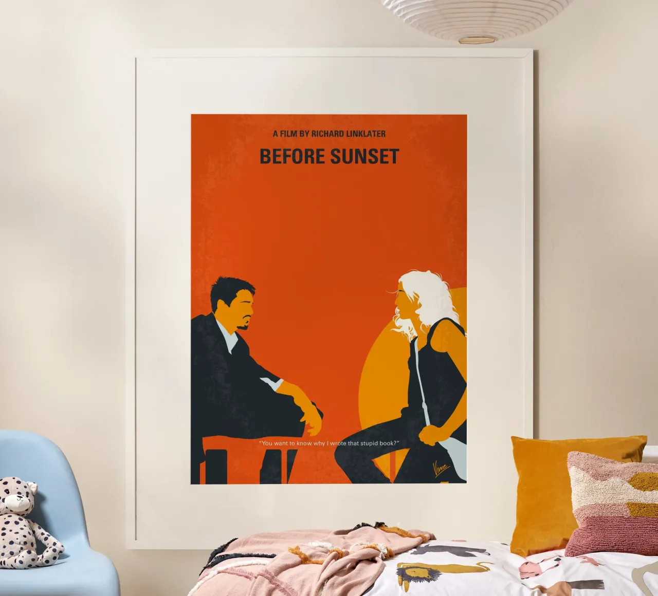 No1012 My Before Sunset minimal movie poster carta hahnemühle da Chungkong