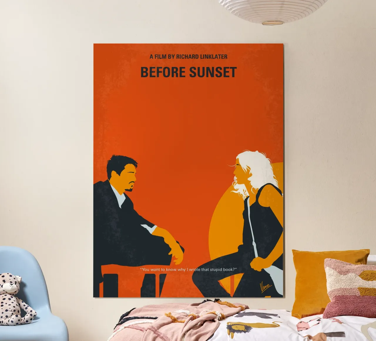 No1012 My Before Sunset minimal movie poster carta hahnemühle da Chungkong