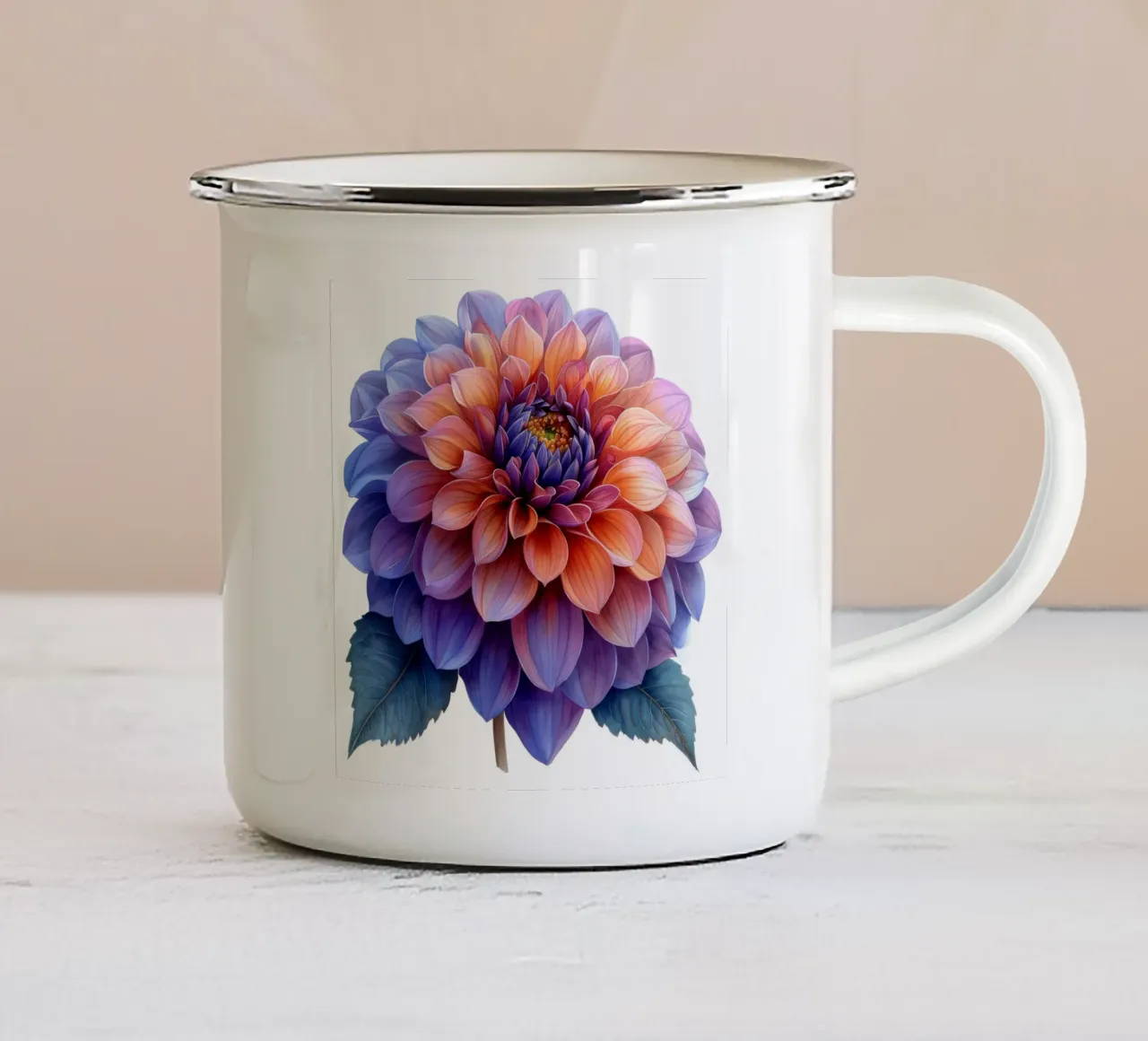 Fiore di dalia 2 tazza in smalto da Bold Blooms