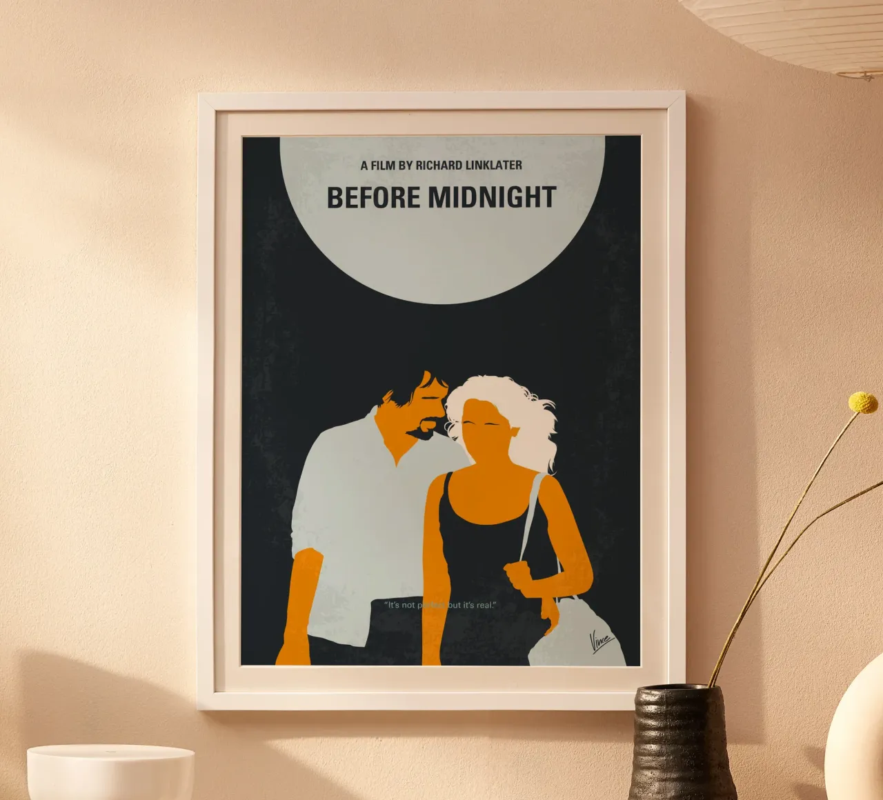 No1013 My Before Midnight minimal movie poster carta hahnemühle da Chungkong