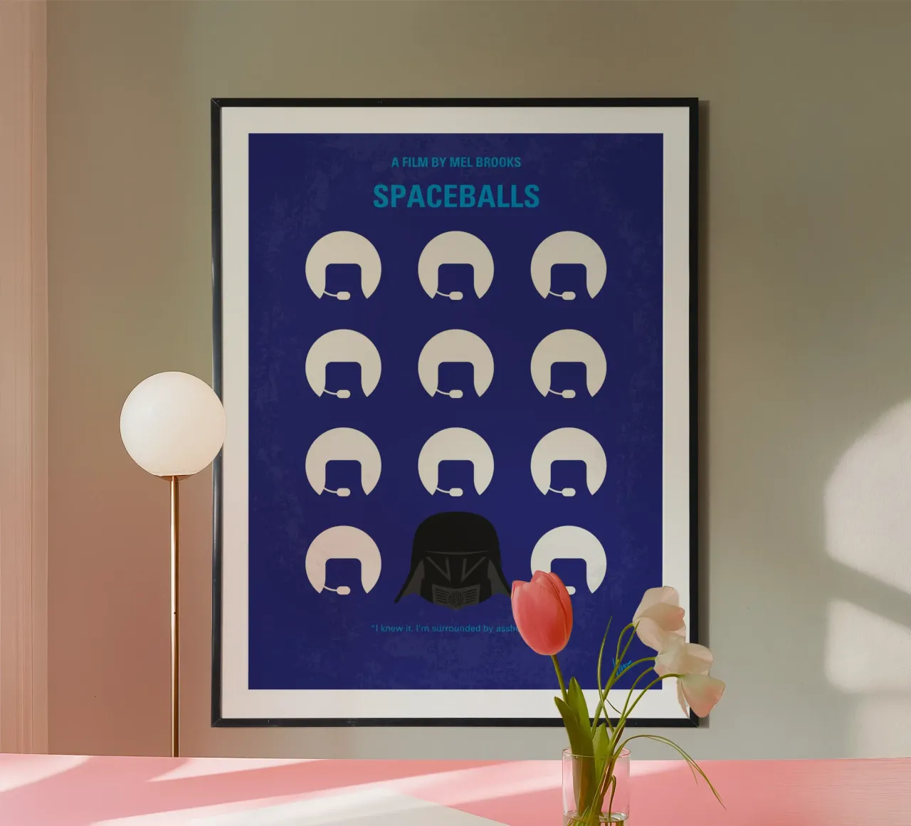 No1015 My Spaceballs minimal movie poster carta hahnemühle da Chungkong
