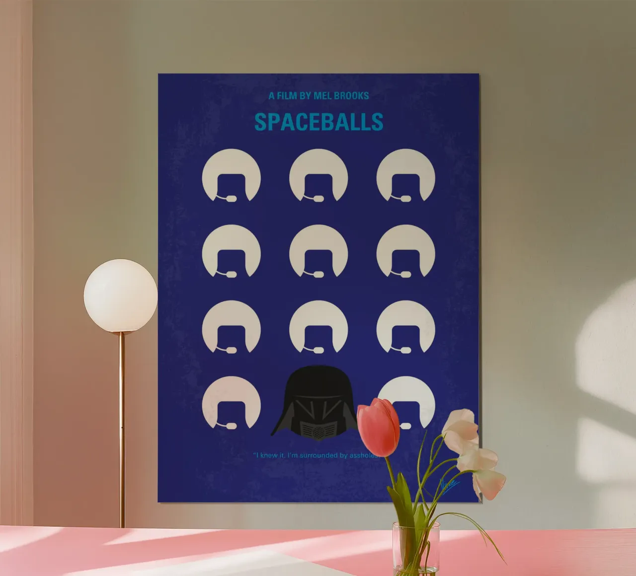 No1015 My Spaceballs minimal movie poster carta hahnemühle da Chungkong