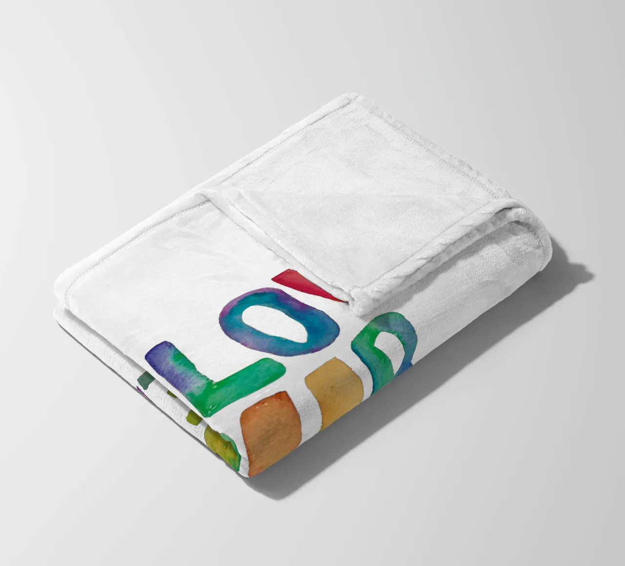 Segui i tuoi sogni Design tipografico arcobaleno coperta in pile da THE MOTIVATED TYPE