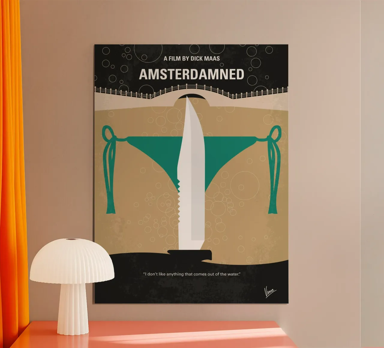 No1016 My Amsterdamned minimal movie poster poster con telaio in plastica da Chungkong