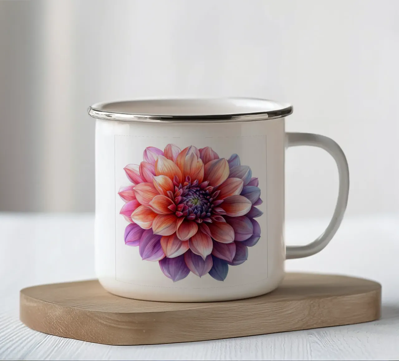 Fiore di dalia 4 tazza in smalto da Bold Blooms