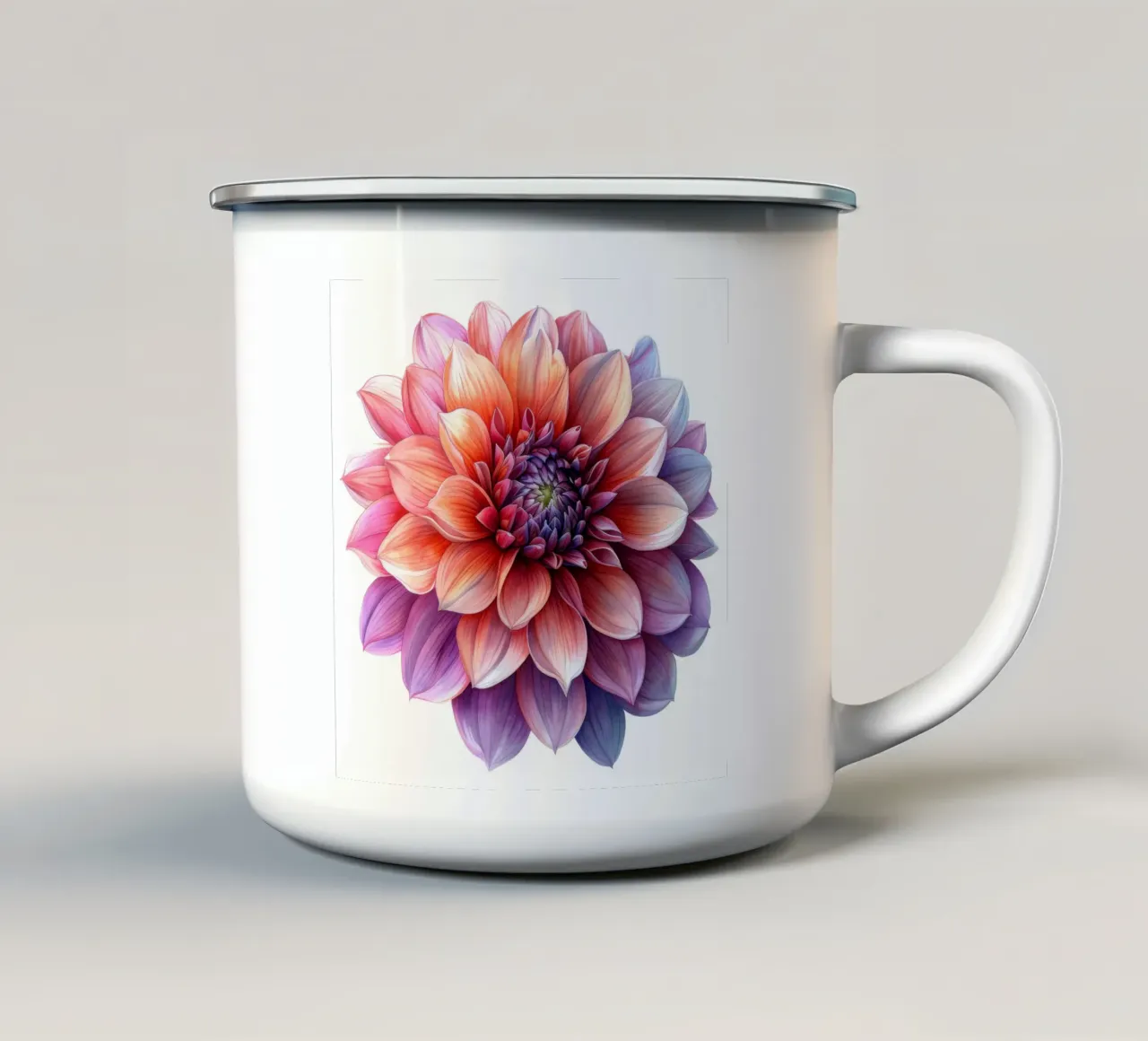 Fiore di dalia 4 tazza in smalto da Bold Blooms