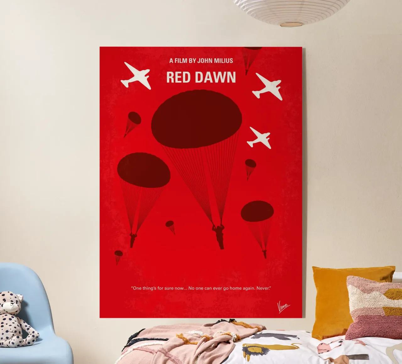 No1018 My Red Dawn minimal movie poster plexiglass da Chungkong
