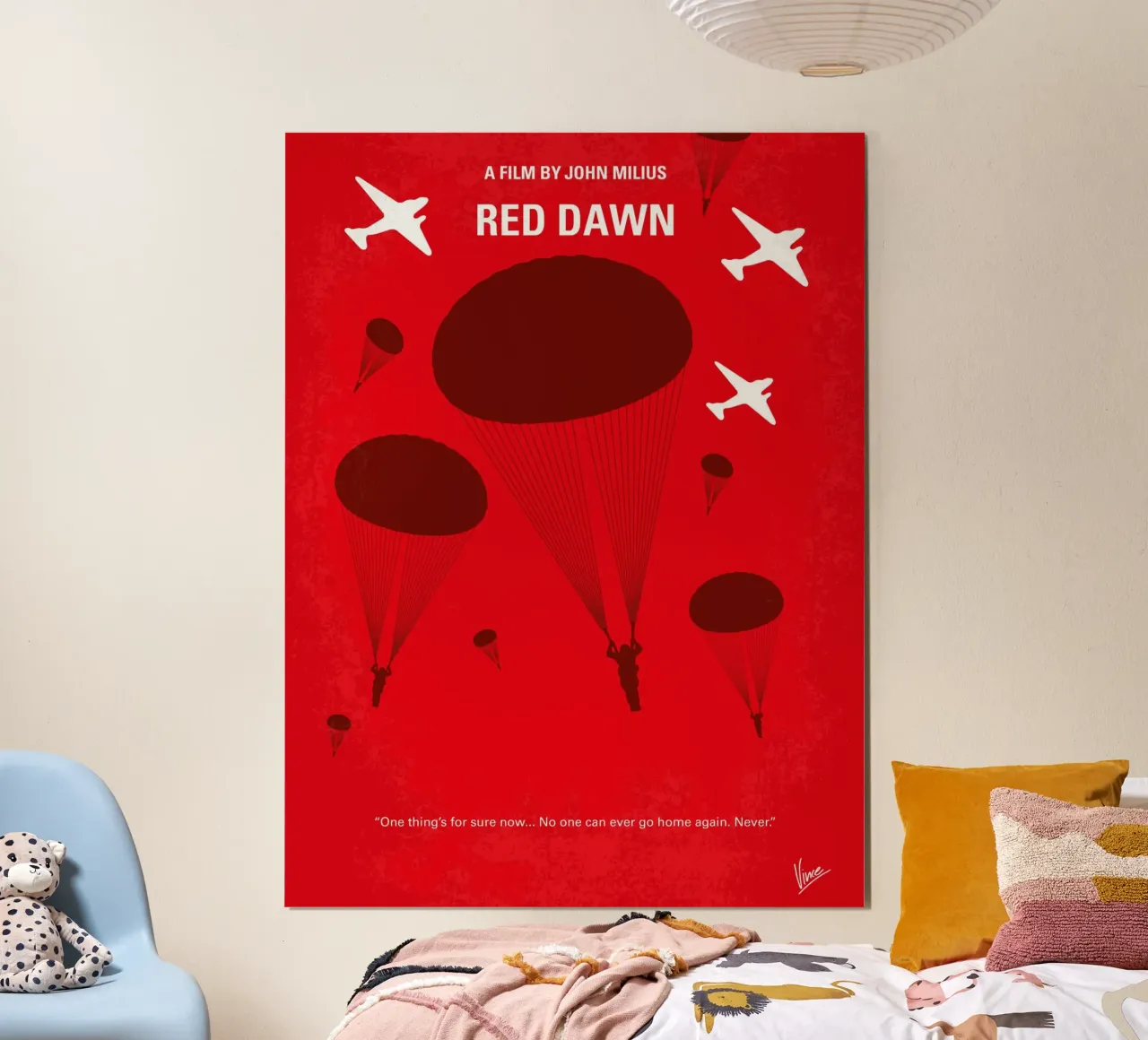 No1018 My Red Dawn minimal movie poster carta hahnemühle da Chungkong