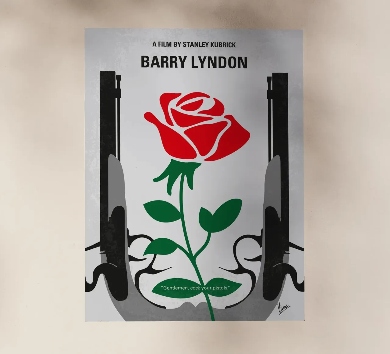 No1019 My Barry Lyndon minimal movie poster pellicola backlit da Chungkong