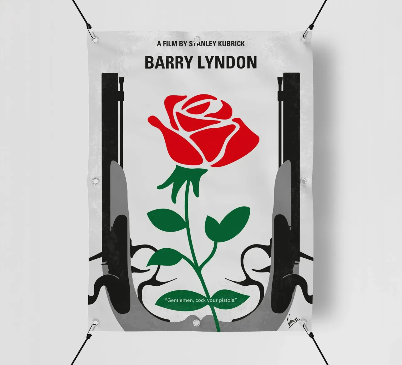 No1019 My Barry Lyndon minimal movie poster telo in pvc da Chungkong