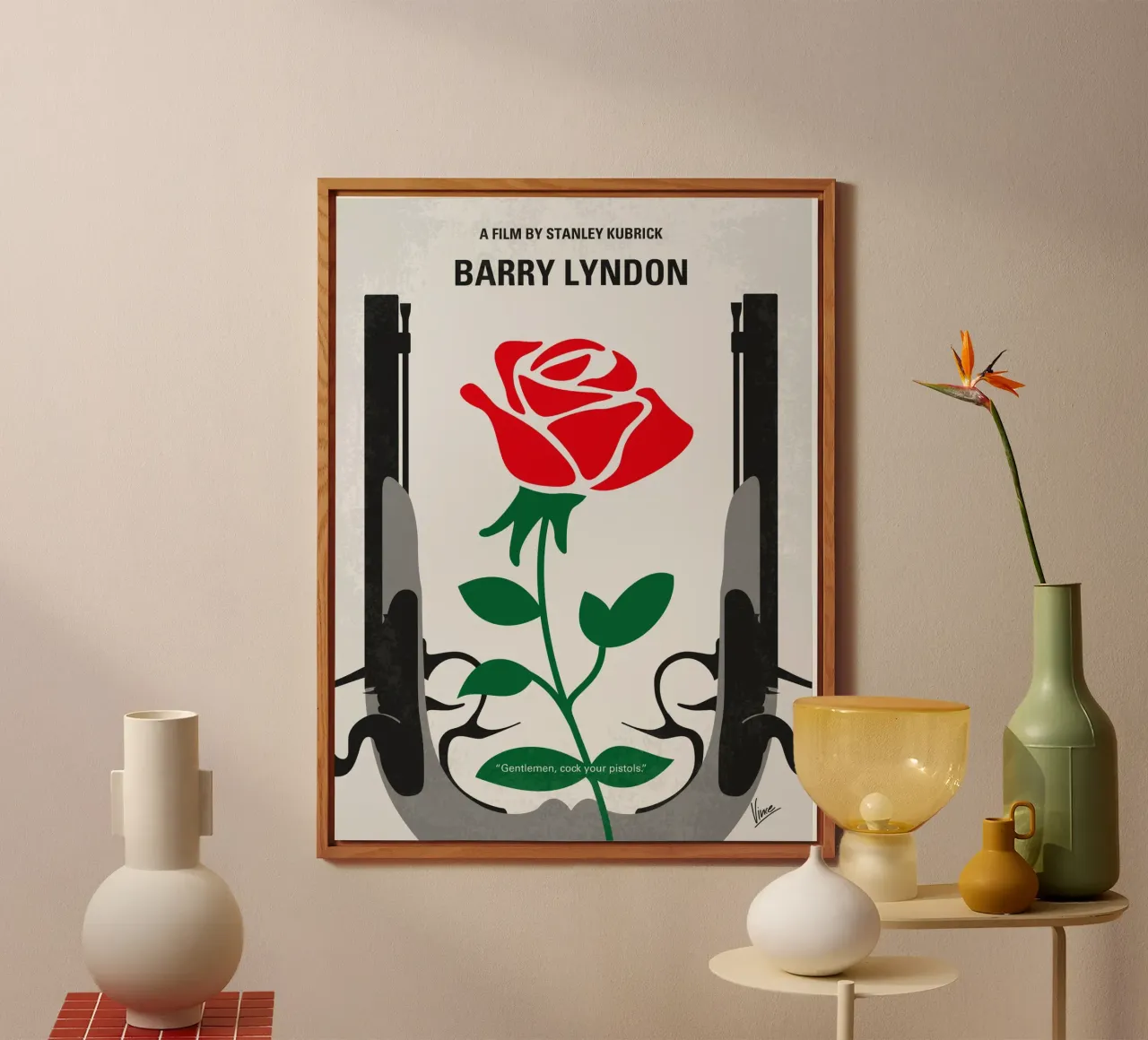 No1019 My Barry Lyndon minimal movie poster alluminio dibond da Chungkong