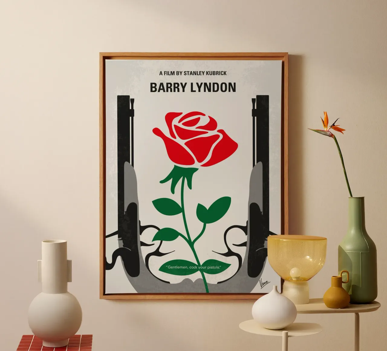 No1019 My Barry Lyndon minimal movie poster tela con Cornice a cassetta da Chungkong