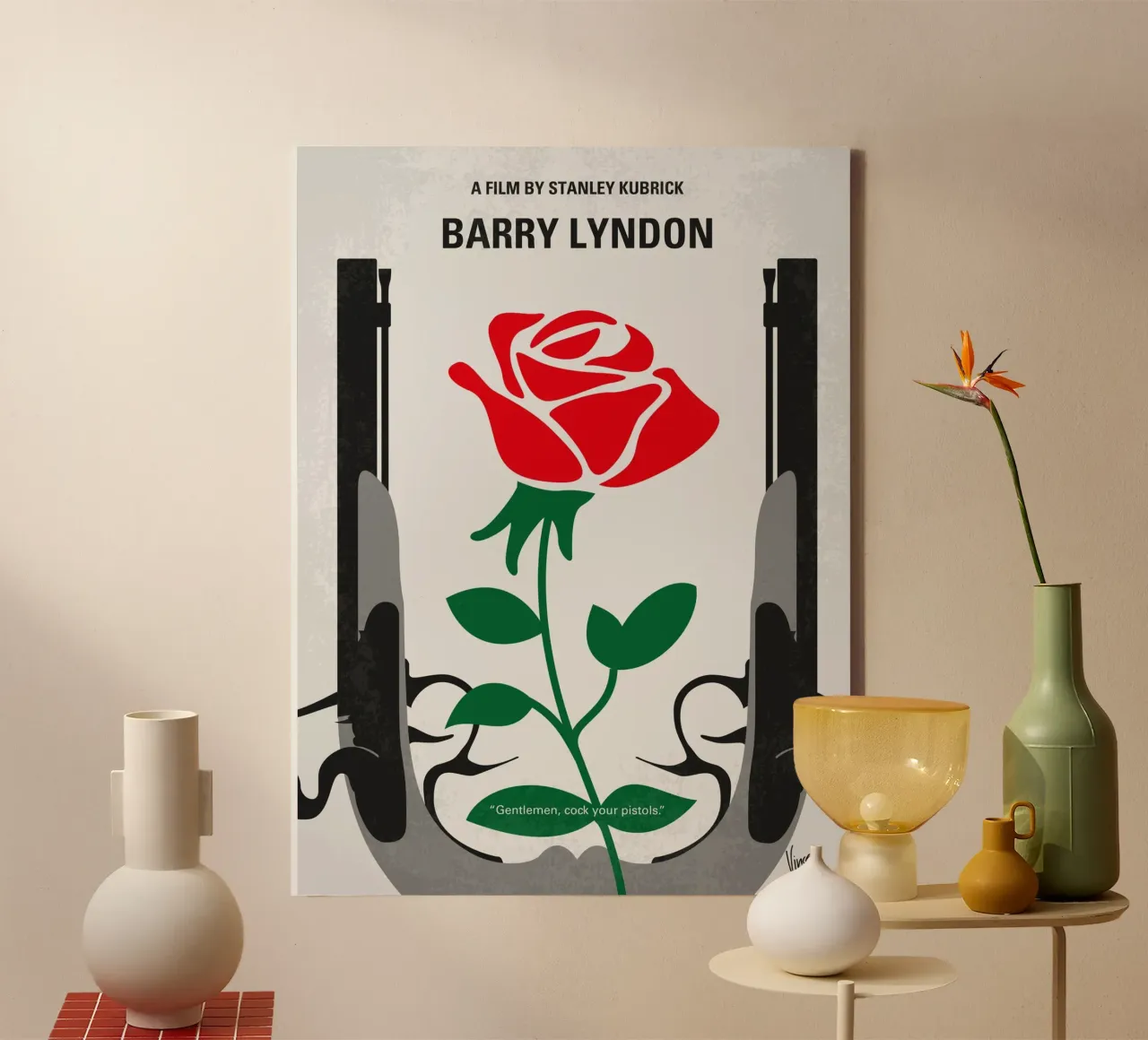 No1019 My Barry Lyndon minimal movie poster tela con Cornice a cassetta da Chungkong