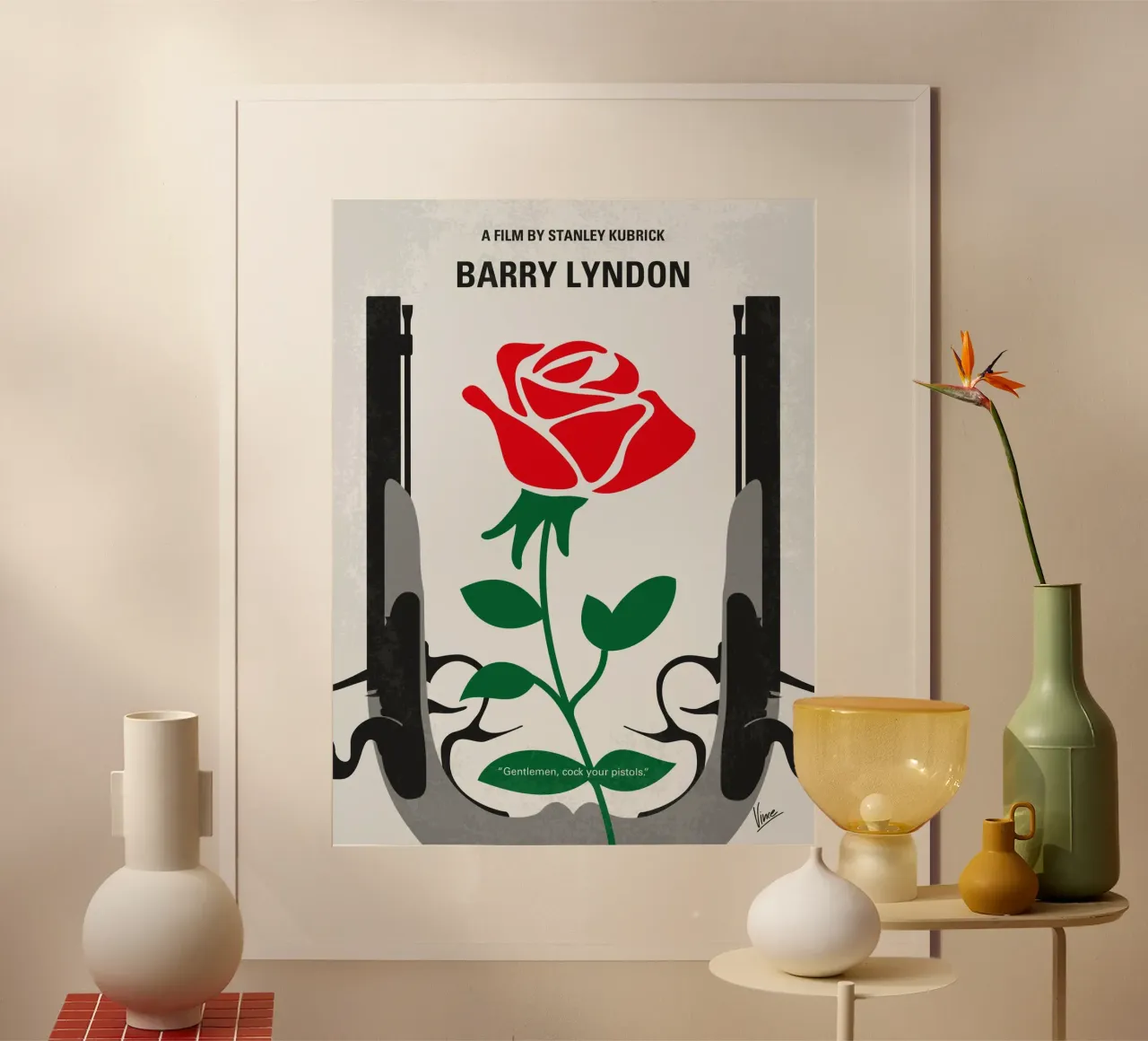No1019 My Barry Lyndon minimal movie poster carta hahnemühle da Chungkong