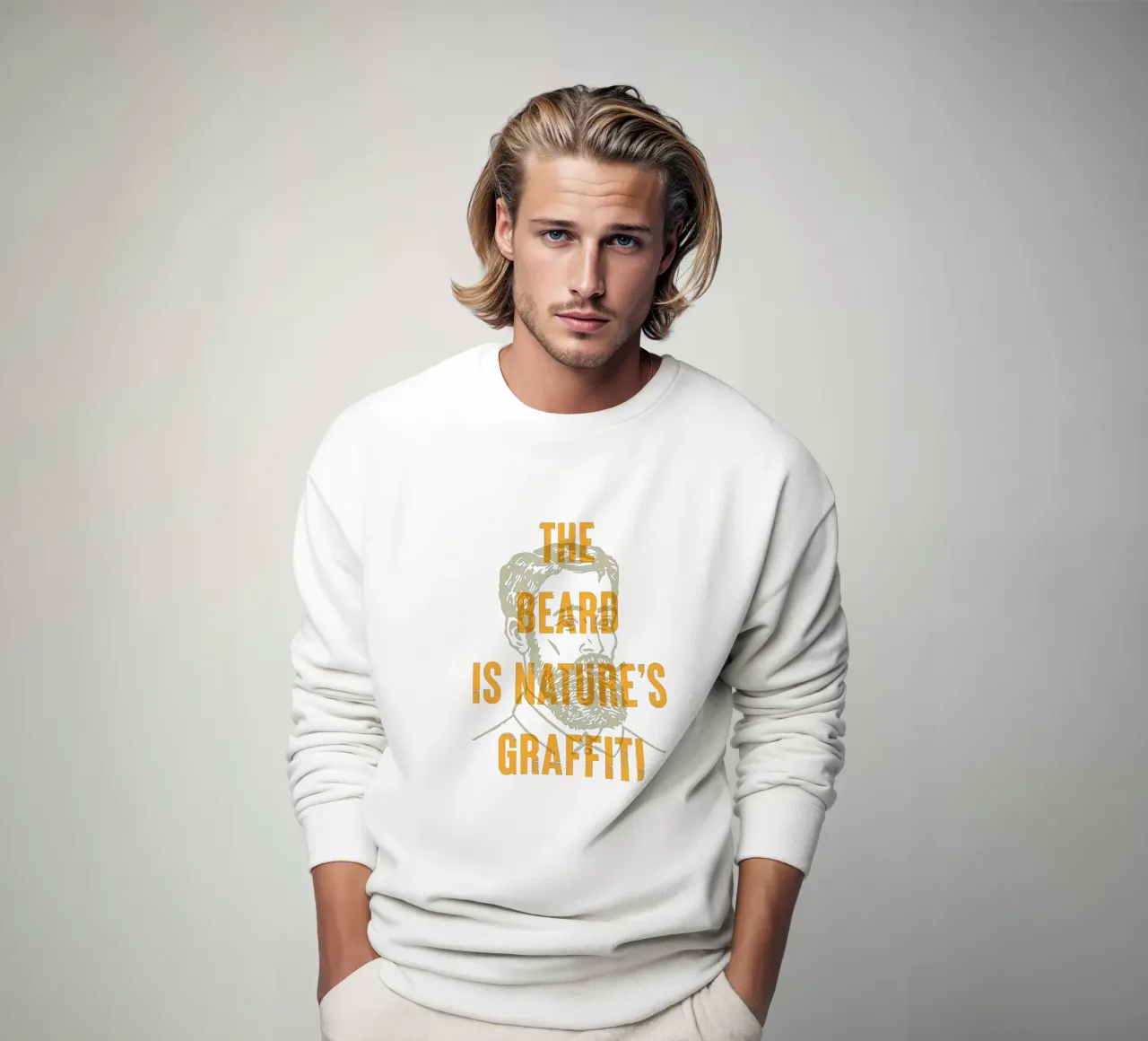 The beard is nature’s graffiti sweatshirt by Vintagrafica