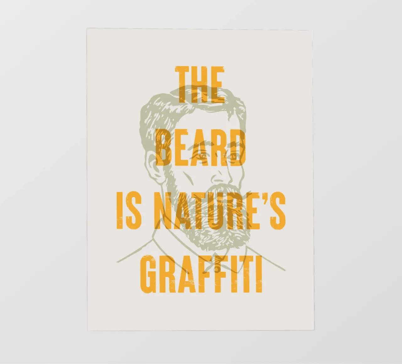La barba è un graffito della natura pellicola backlit da Vintagrafica