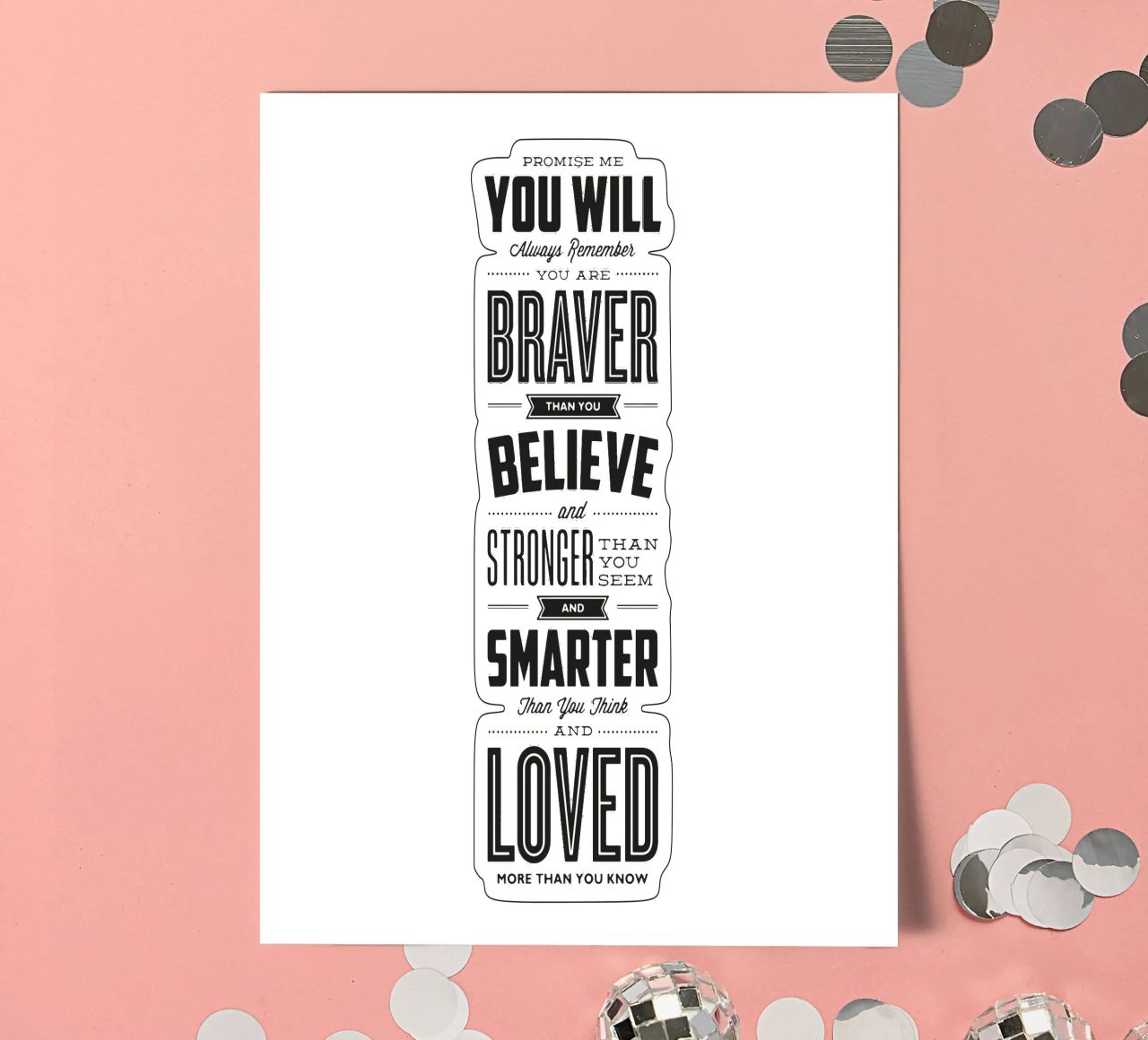 You Are Loved More Than You Know Typography Print sticker sheet by THE MOTIVATED TYPE