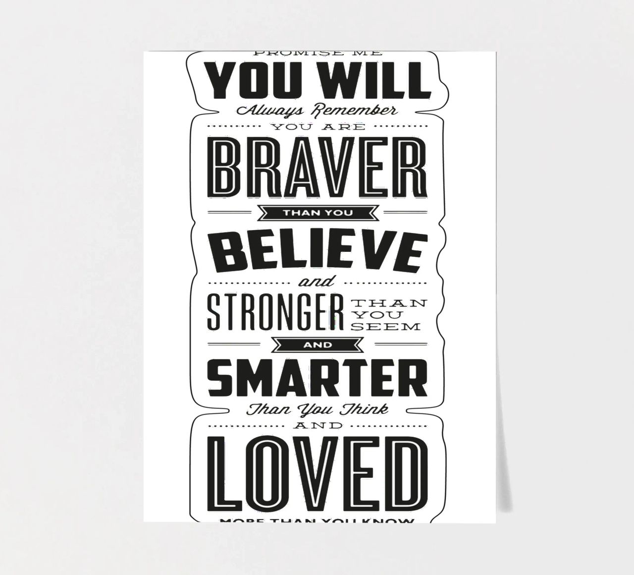 You Are Loved More Than You Know Typography Print sticker sheet by THE MOTIVATED TYPE