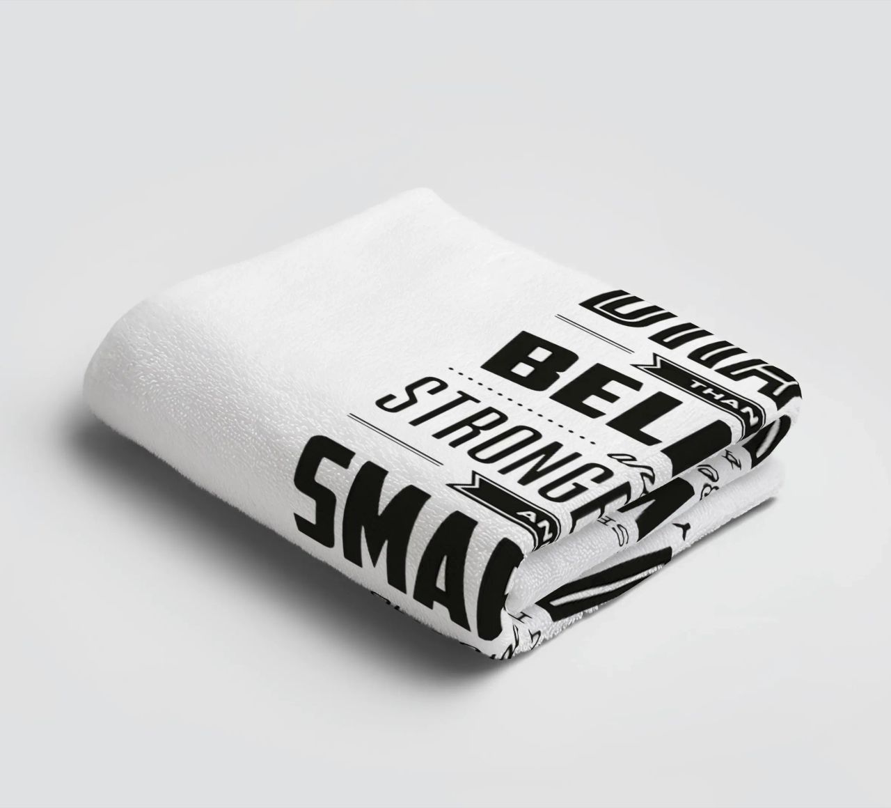 You Are Loved More Than You Know Typography Print towel by THE MOTIVATED TYPE