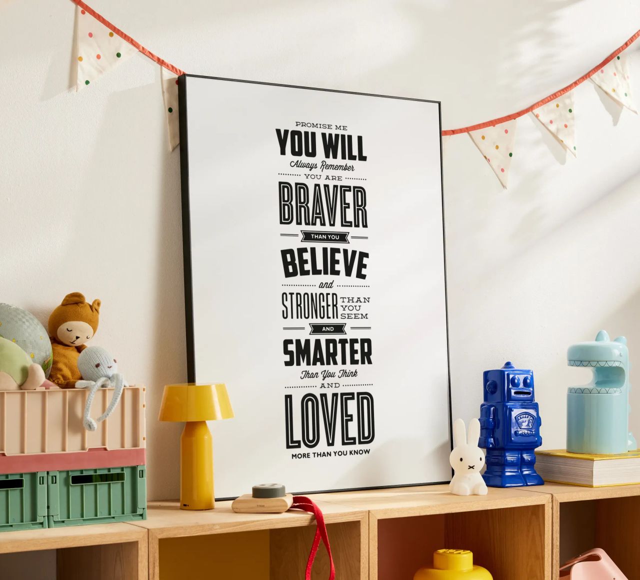You Are Loved More Than You Know Typography Print alu-dibond by THE MOTIVATED TYPE