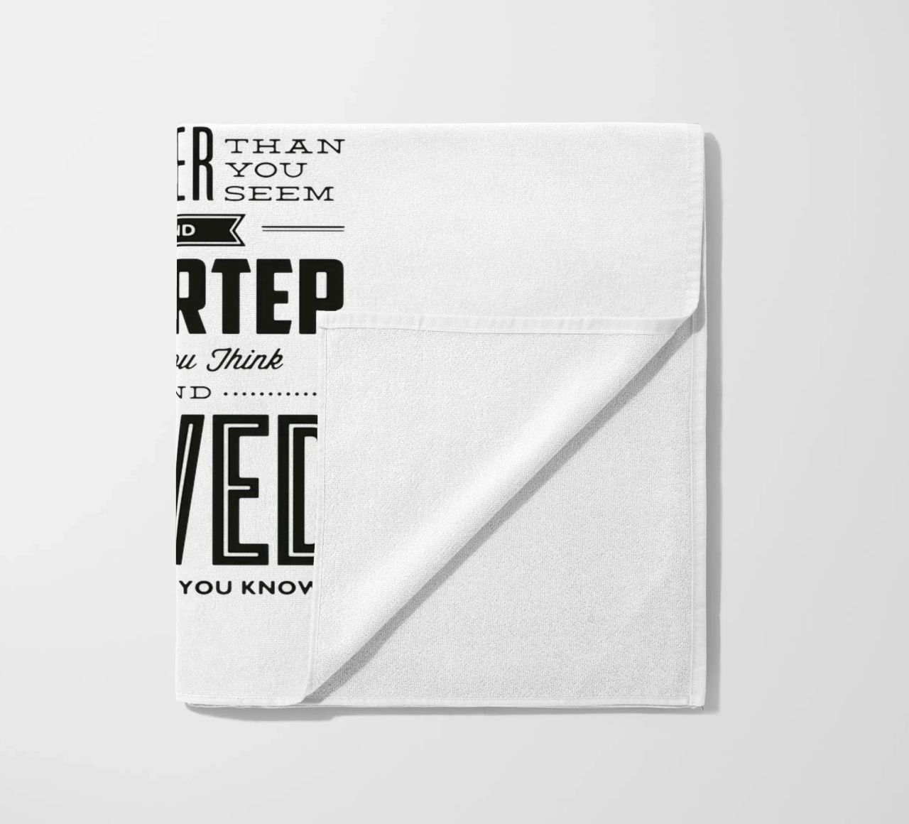 You Are Loved More Than You Know Typography Print beach towel by THE MOTIVATED TYPE
