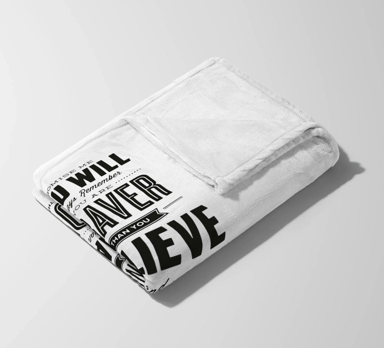 You Are Loved More Than You Know Typography Print fleece blanket by THE MOTIVATED TYPE