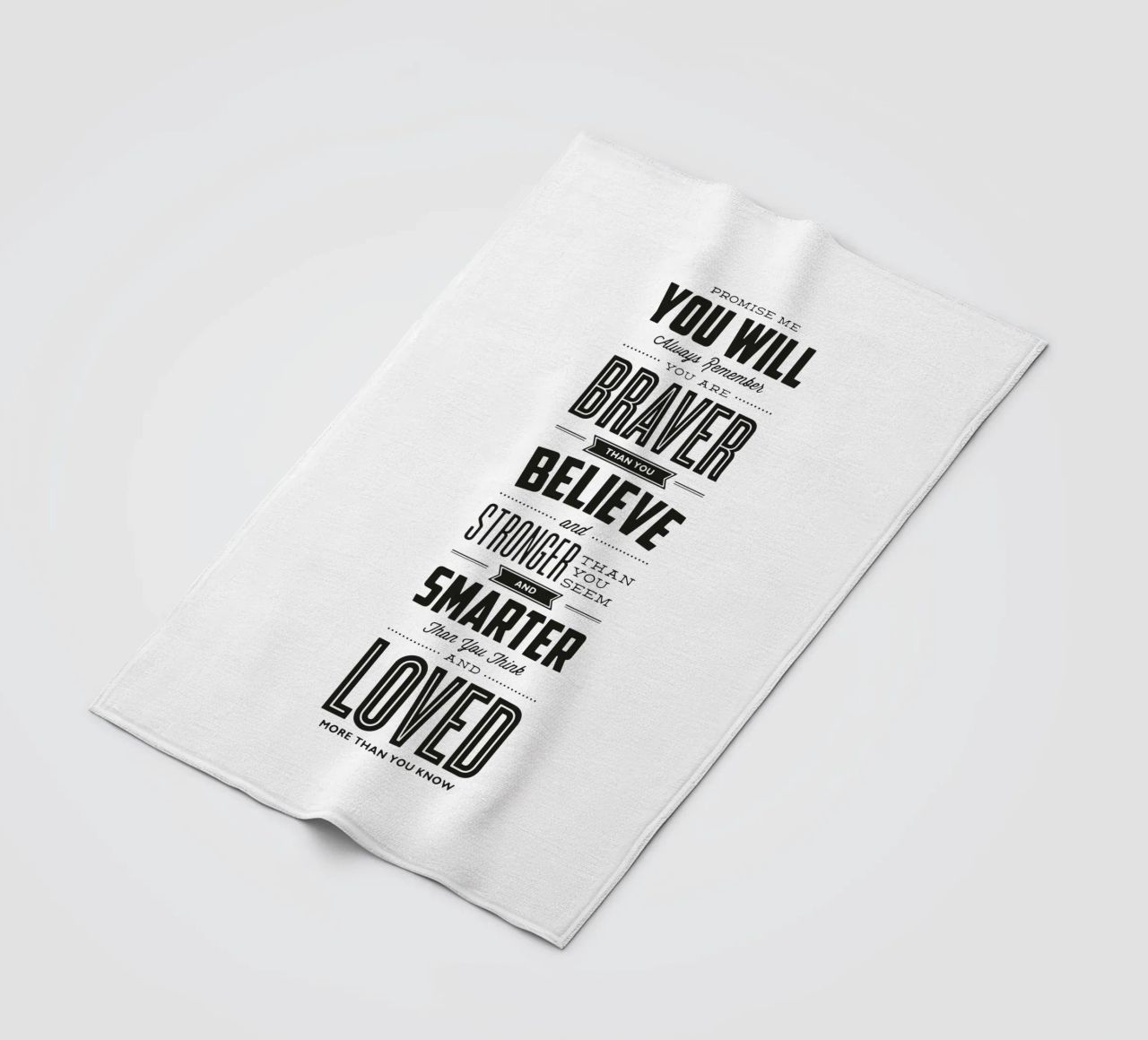 You Are Loved More Than You Know Typography Print fleece blanket by THE MOTIVATED TYPE