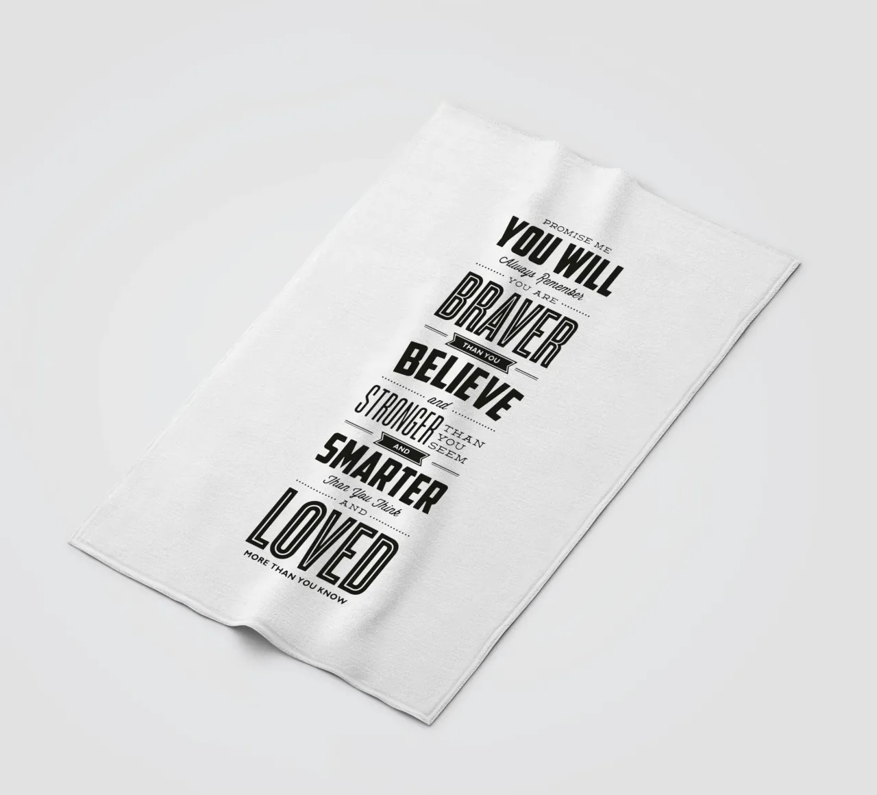 You Are Loved More Than You Know Tipografía Impresa manta de franela de THE MOTIVATED TYPE