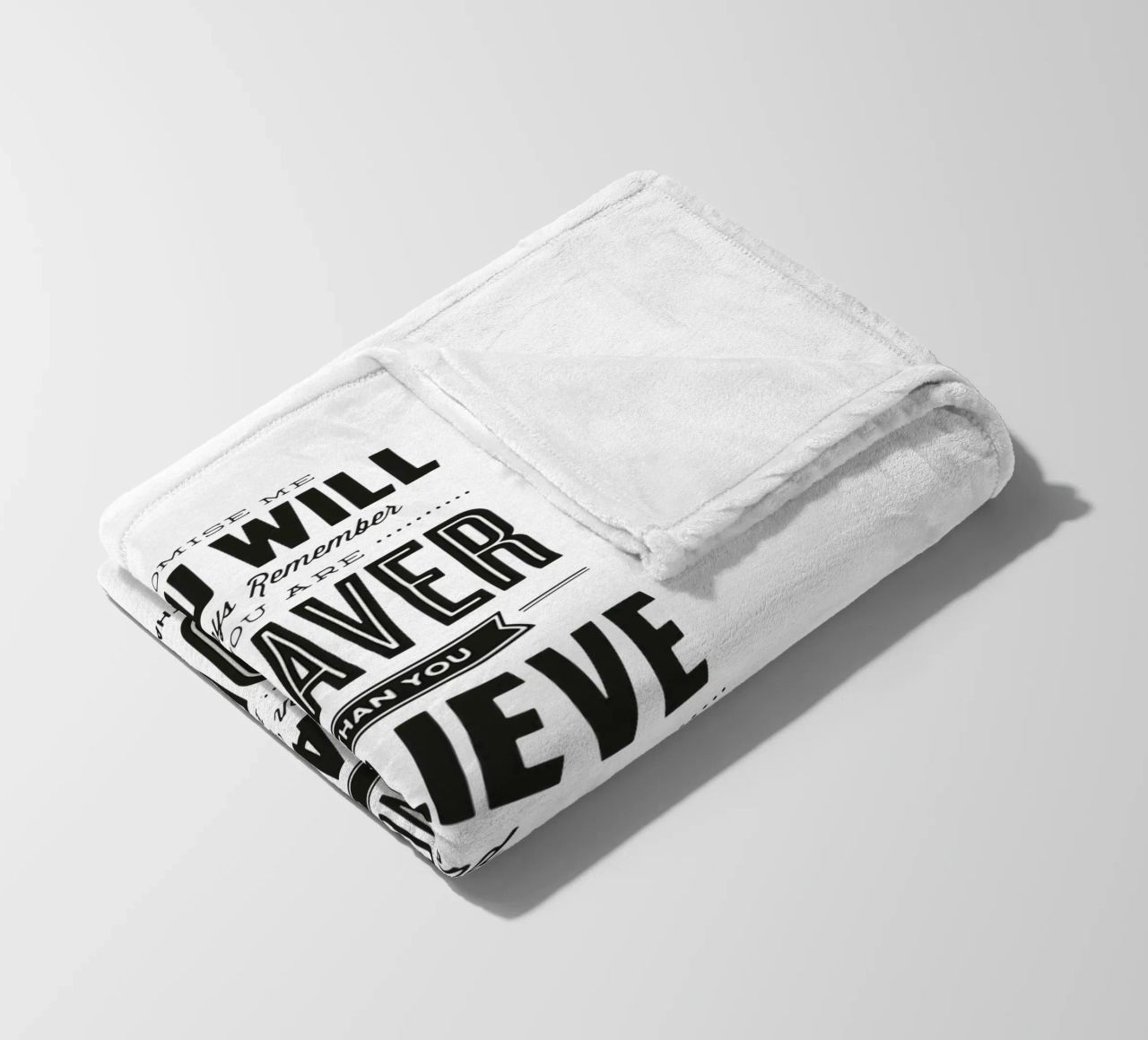 You Are Loved More Than You Know Typography Print fleece blanket by THE MOTIVATED TYPE